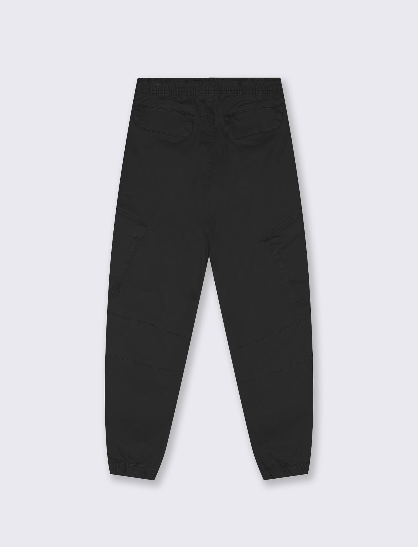Pantaloni Cargo Fit con Vita Regolabile - Nero