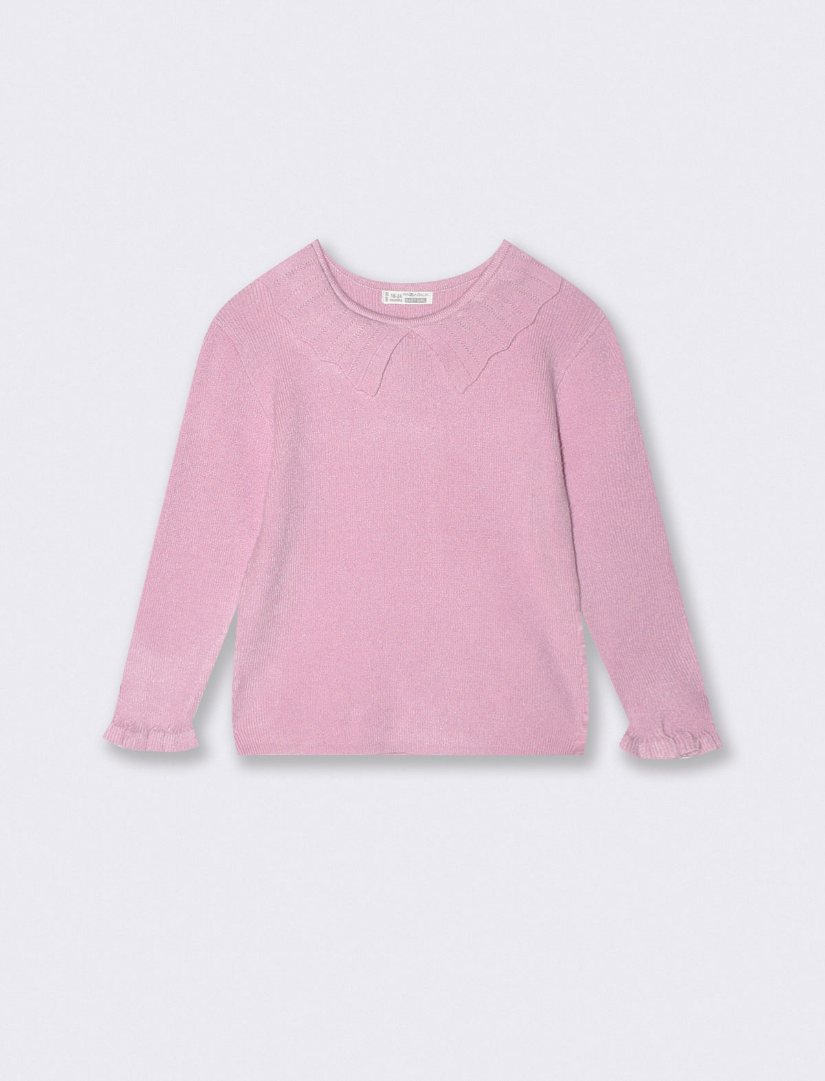 Sweater and romantic collar pullover - Pink