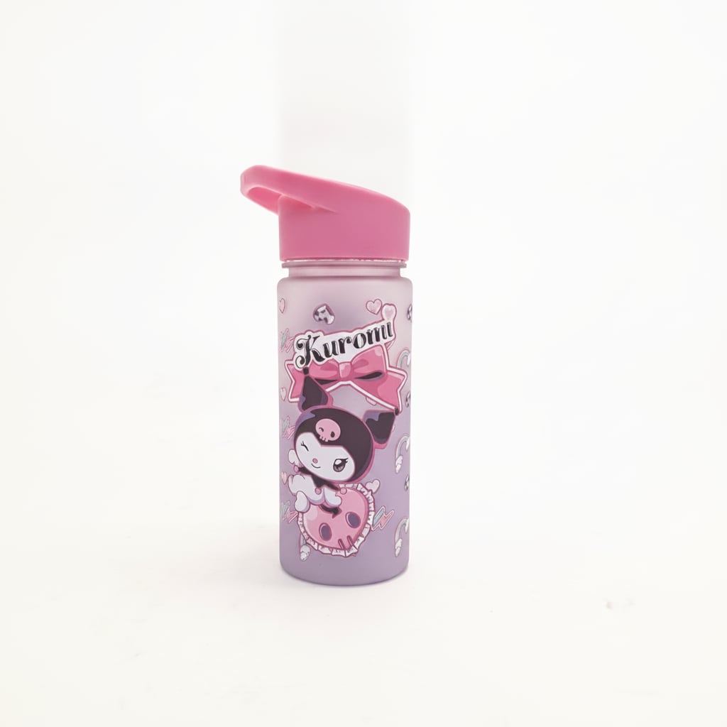 450ml Matte Water Bottle with Colorful Licenses - Fuxia