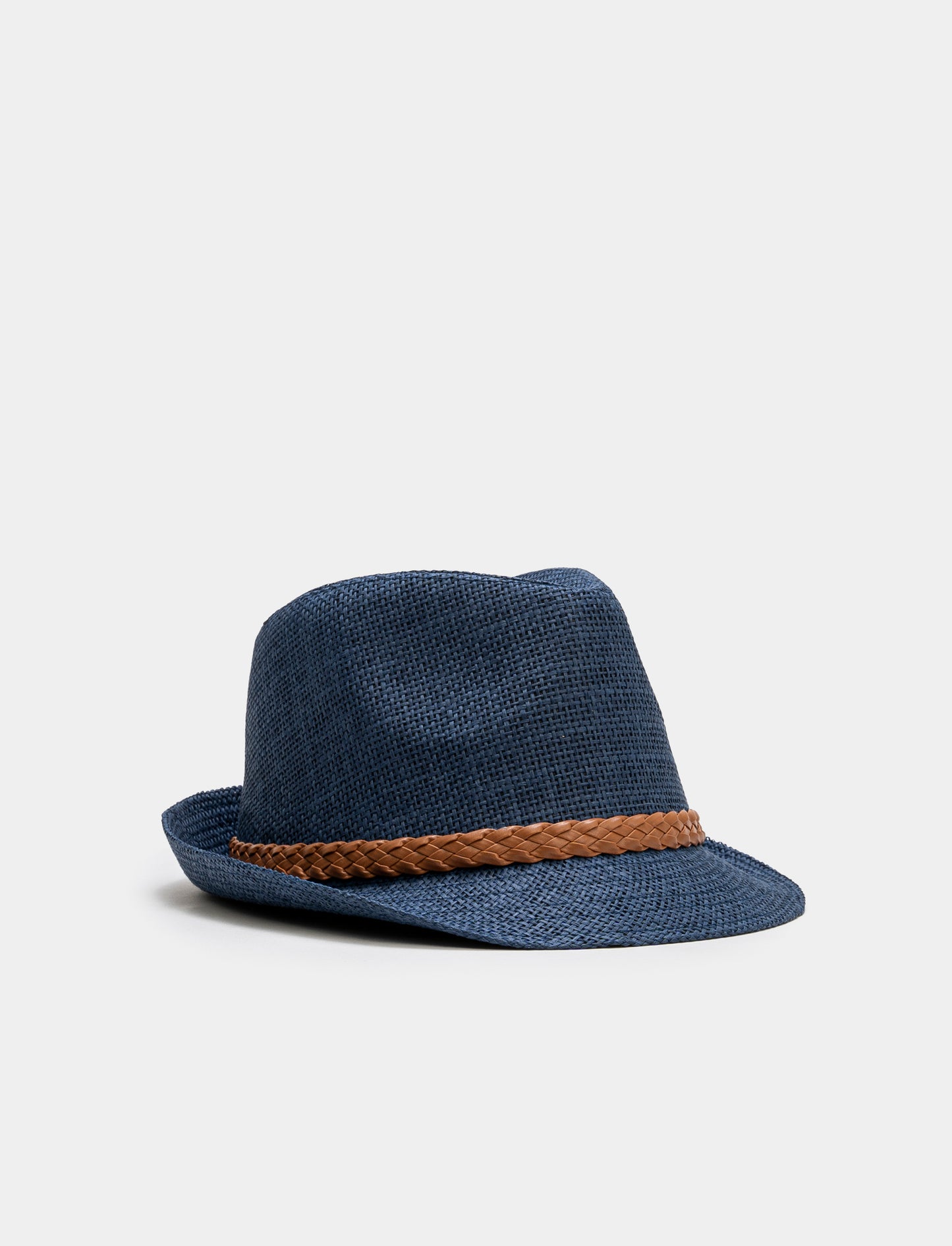 Men's Straw Braided Eco-Pel Hat - Blue