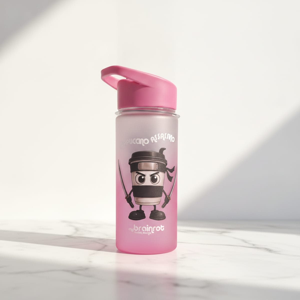 450ml Matte Water Bottle for Kids - Fuxia
