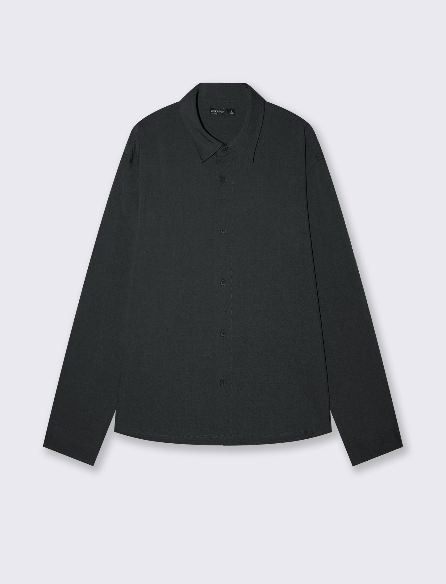 Camicia Relaxed Fit in Tessuto Premium - Antracite melange