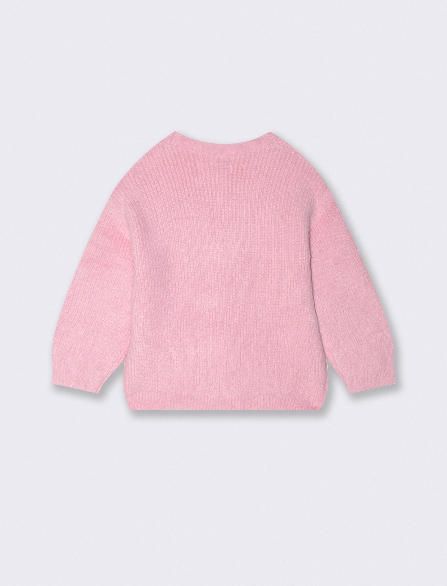 Soft cardigan with shiny buttons - Pink