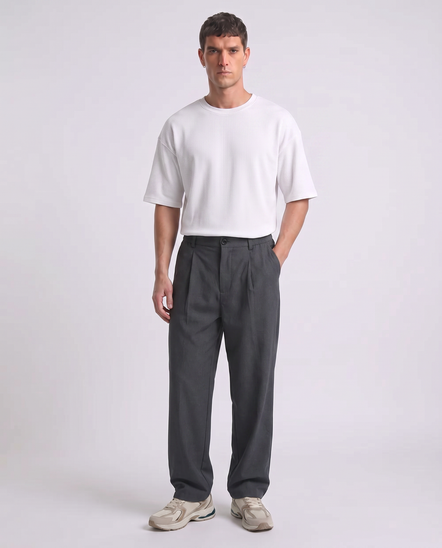 Relaxed Fit Comfort Jogger Pants - Grey