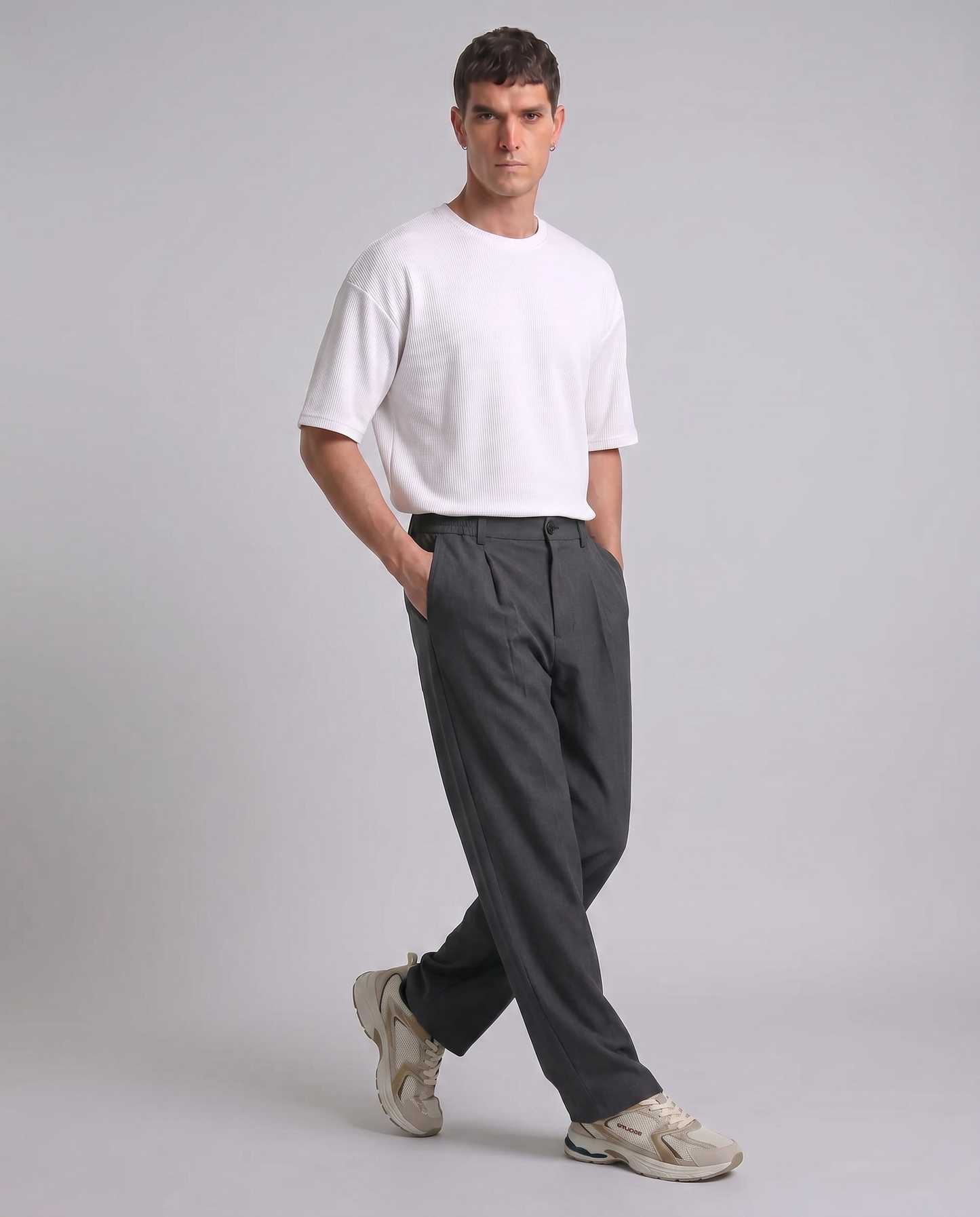 Relaxed Fit Comfort Jogger Pants - Grey