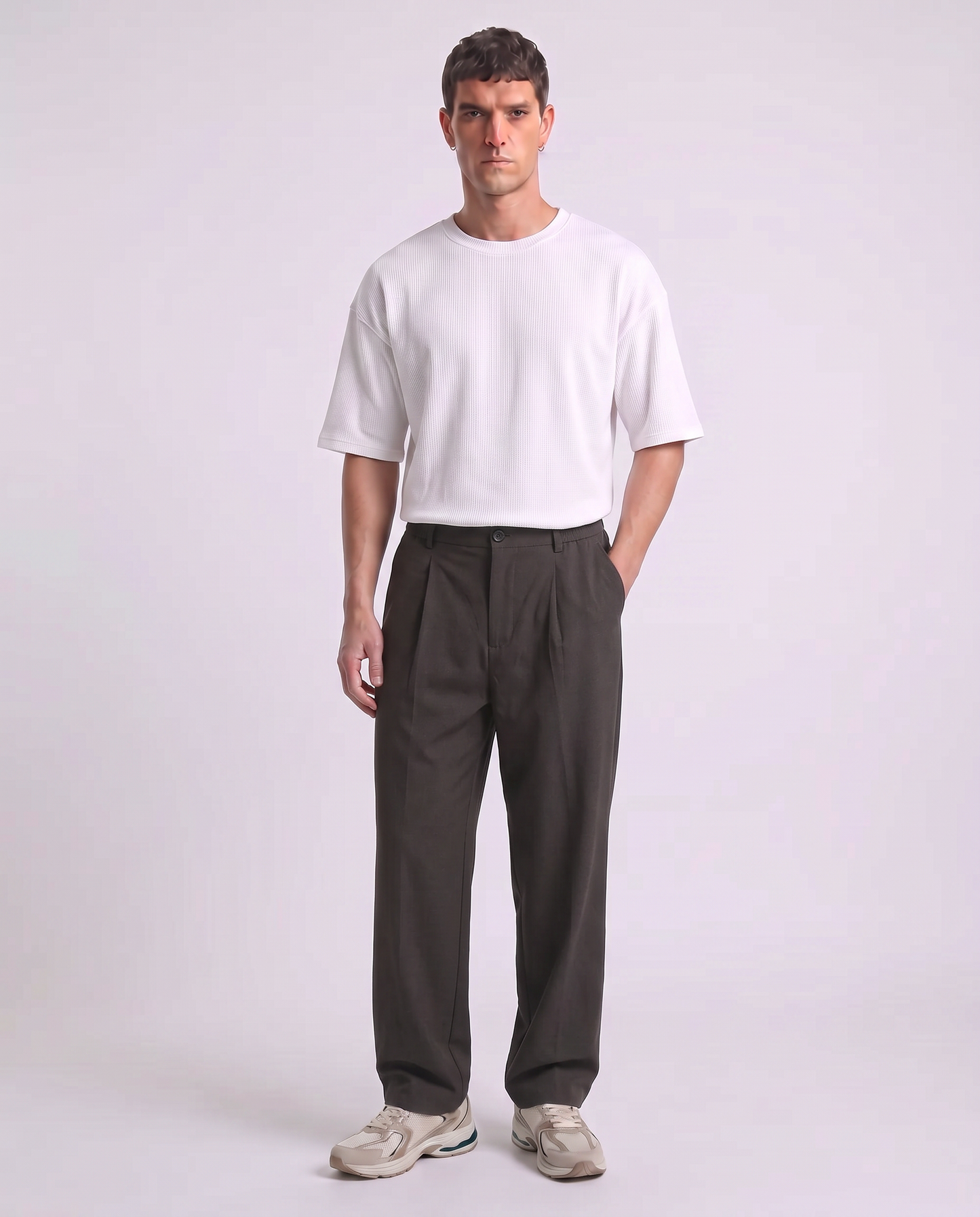 Relaxed Fit Comfort Jogger Pants - Brown
