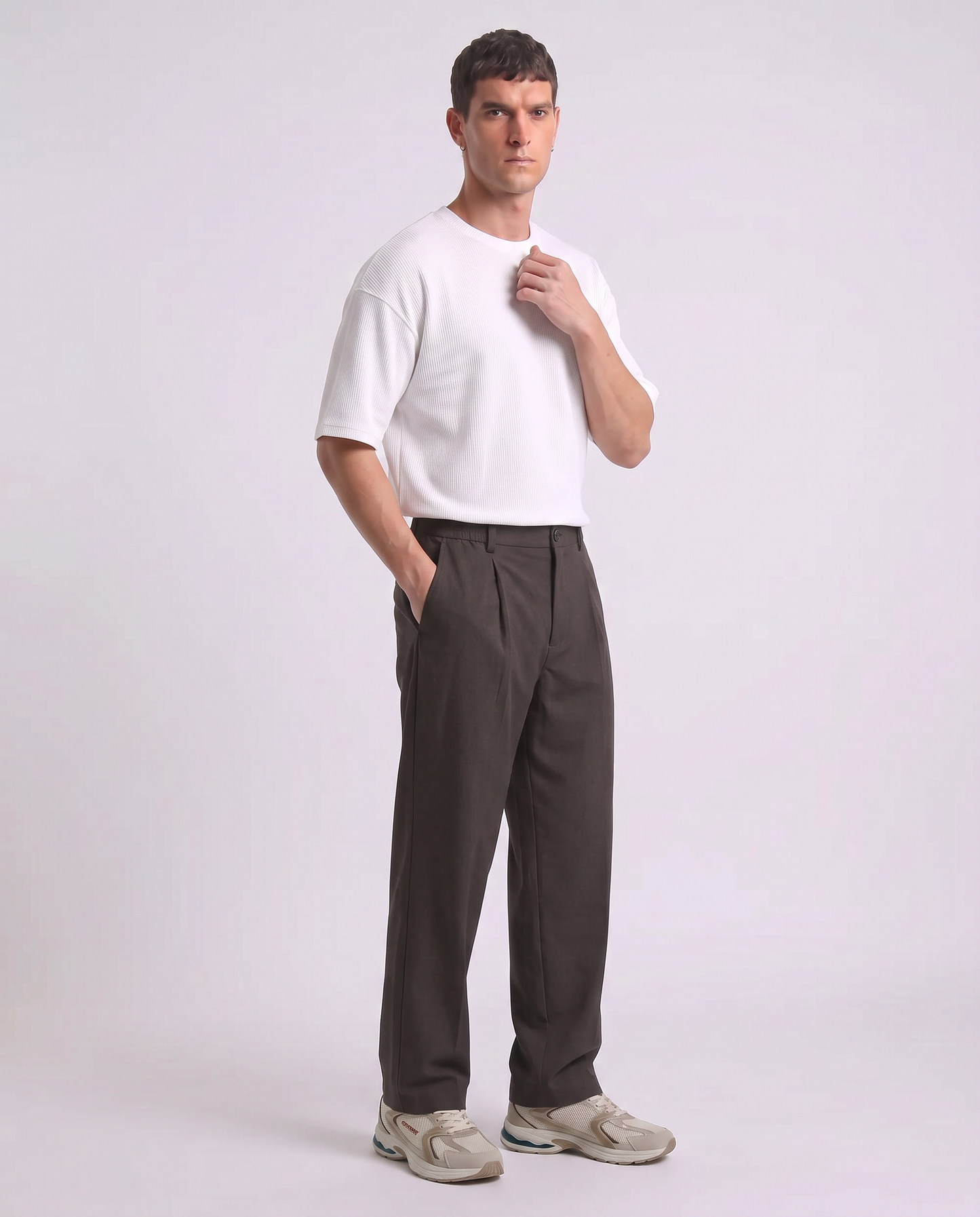 Relaxed Fit Comfort Jogger Pants - Brown