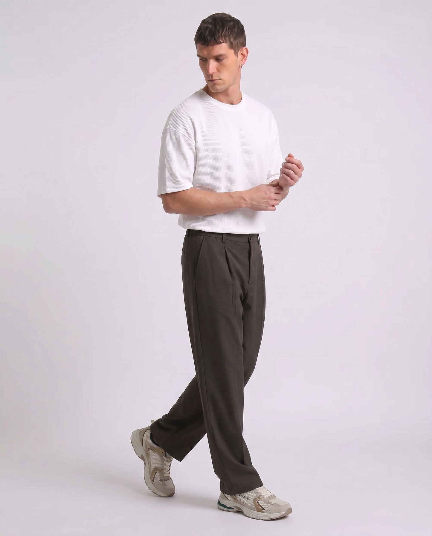 Relaxed Fit Comfort Jogger Pants - Brown