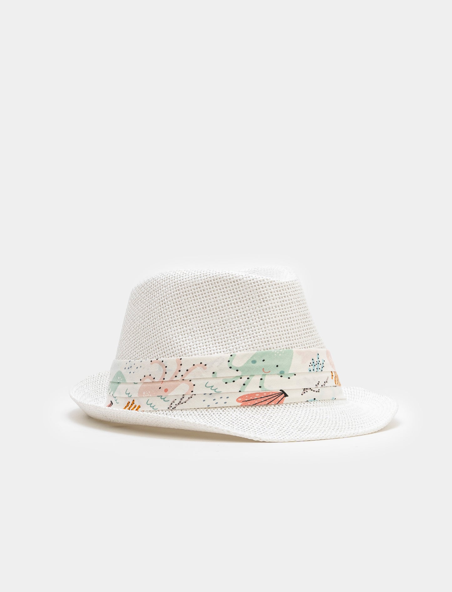 Kids' Marine Theme Hard Brimmed Hat - White