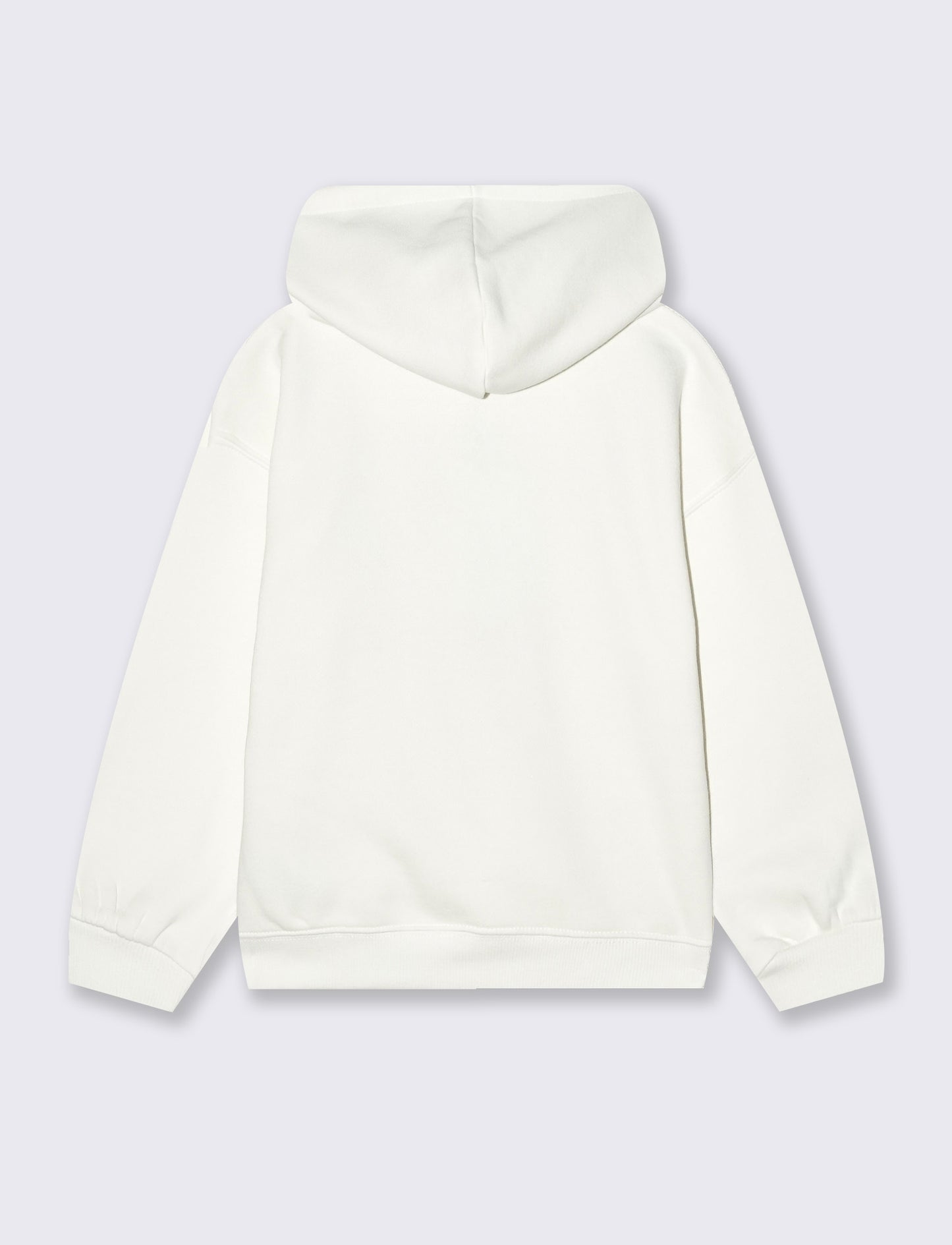 Felpa con cappuccio e stampa lucida - Bianco latte
