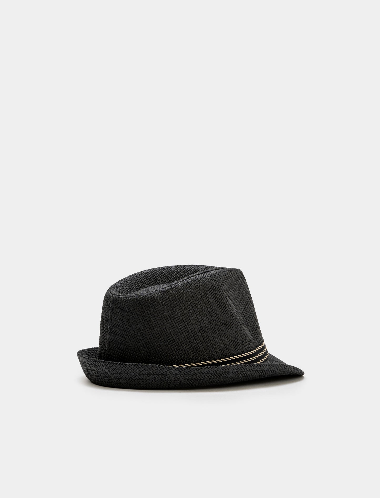 Men's Narrow Brim Structured Hat - Black