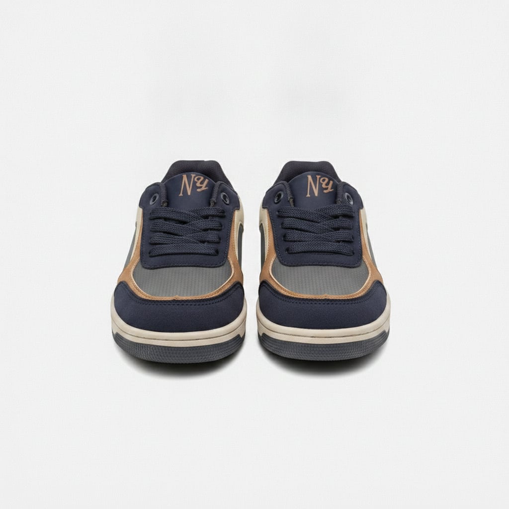 Sneakers blu multicolor per bambini - Grigio-blu