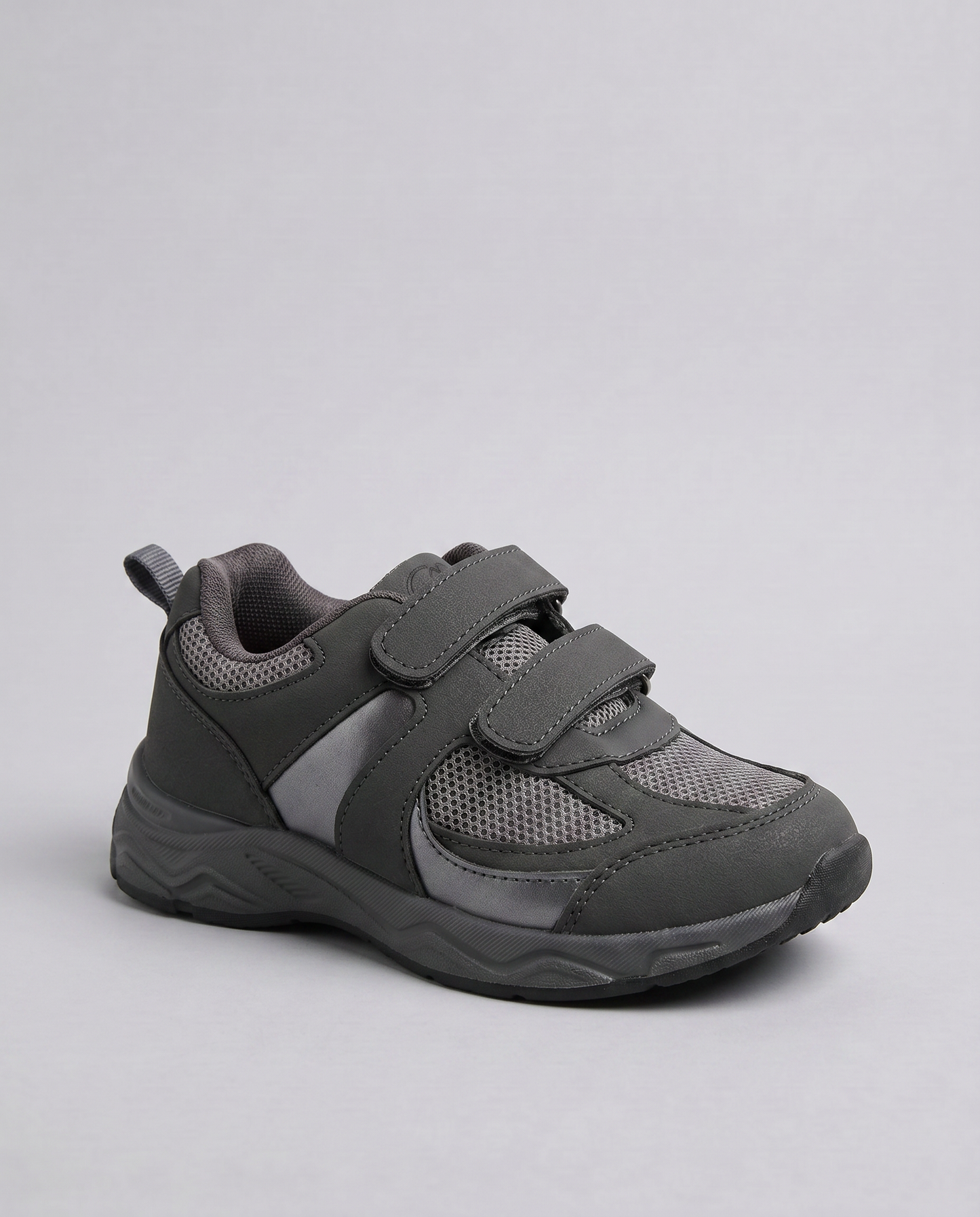Childrens sneakers with double strap - Grey
