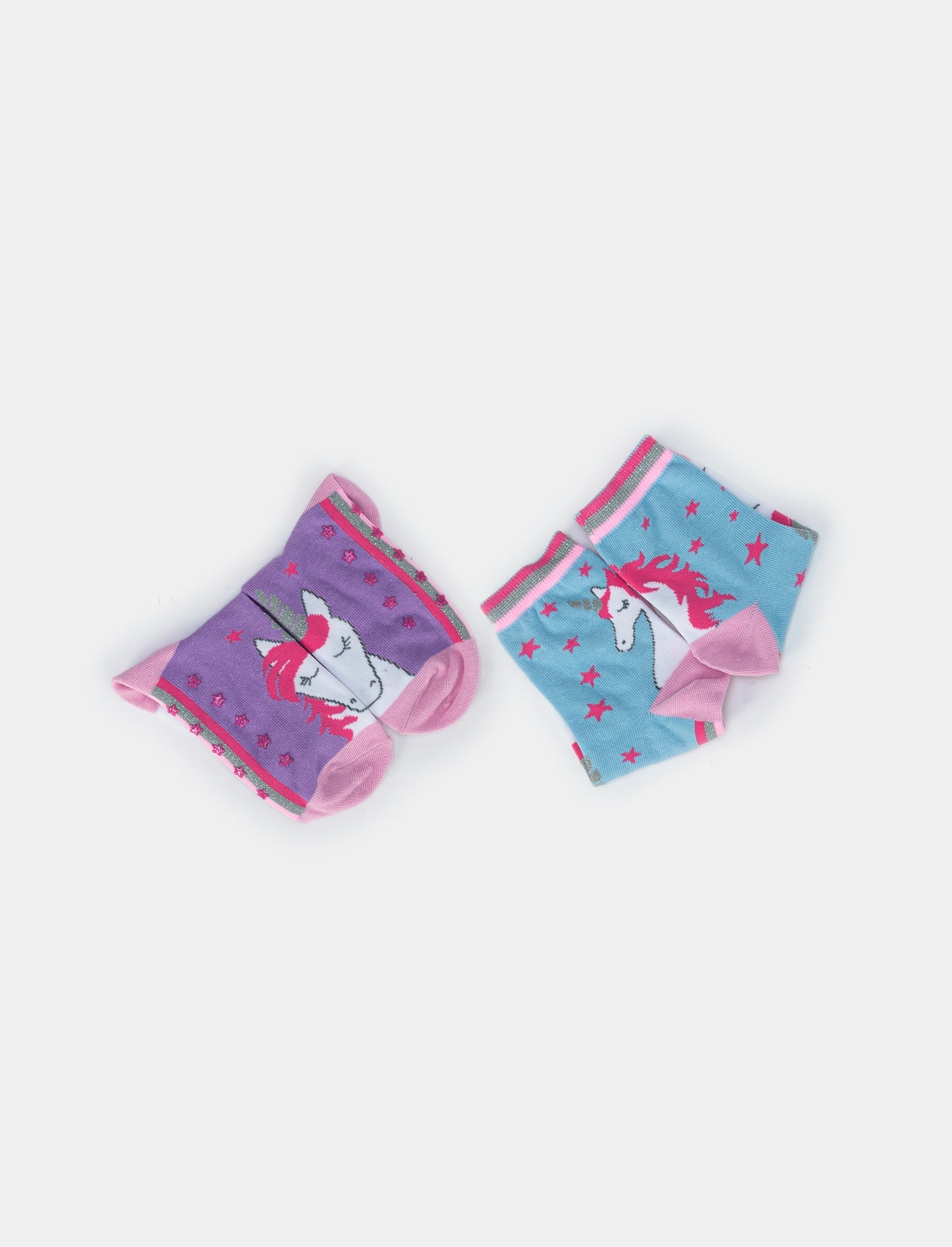 Unicorn Non-Slip Kids Socks - Purple