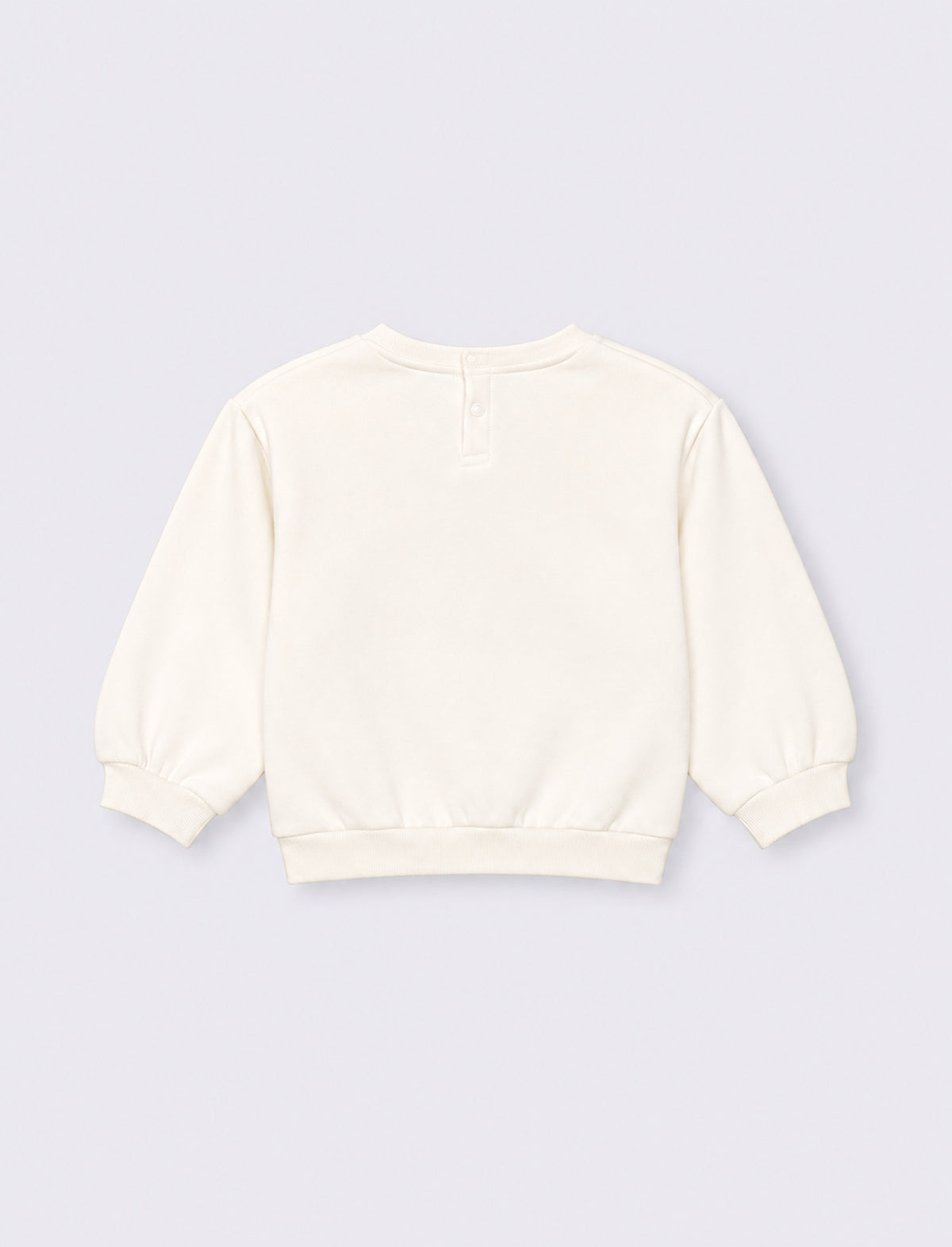 Basic sweatshirt with long sleeves print - White