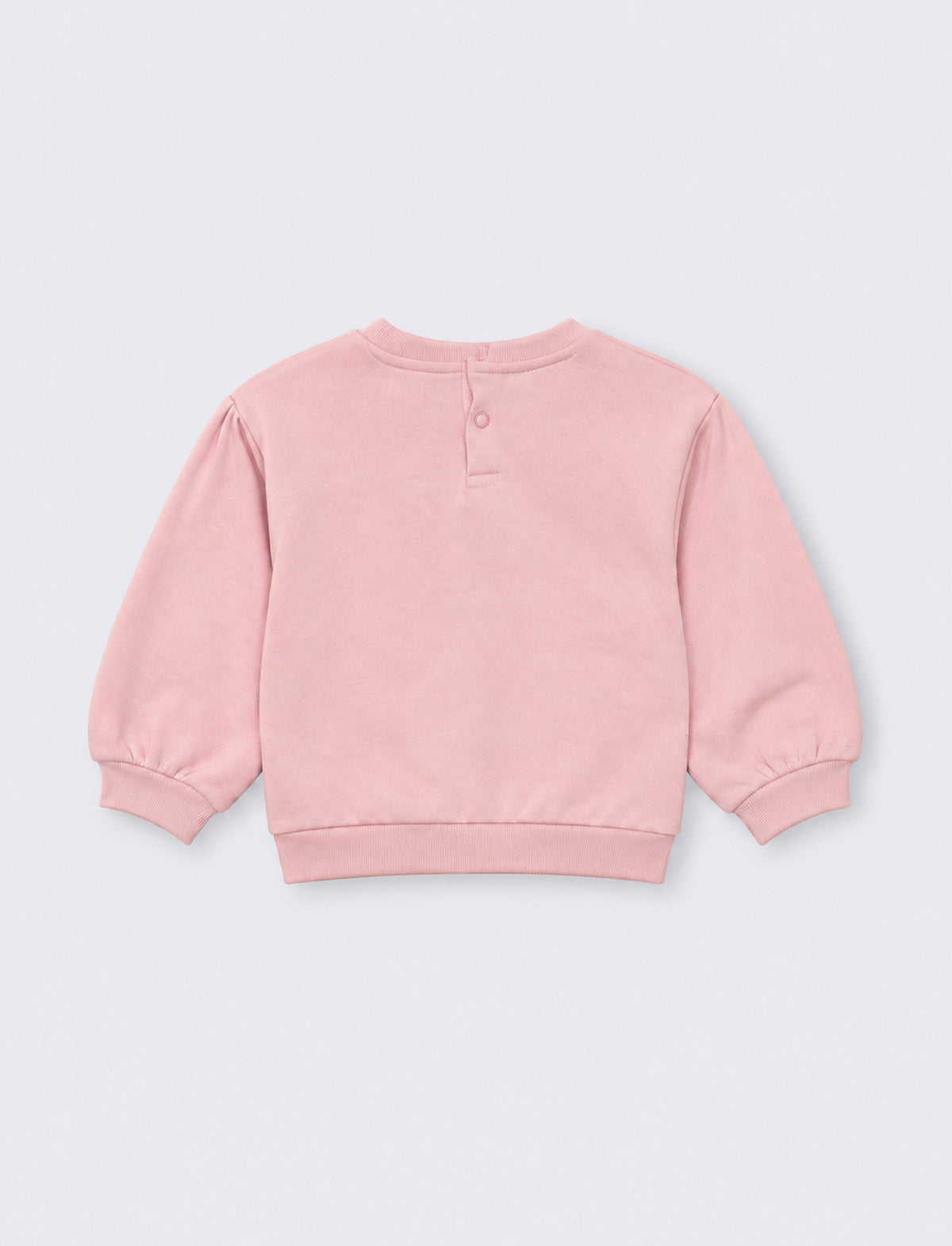 Felpa basica con stampa manica lunga - Rosa polvere