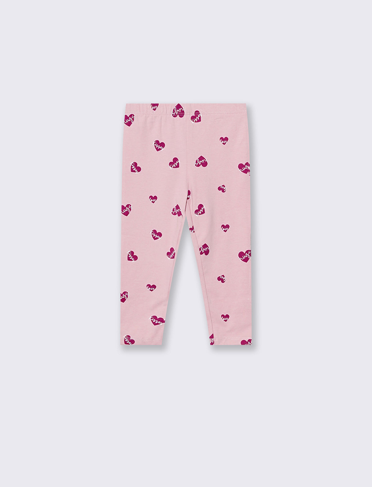 Leggings in jersey con stampa all over - Rosa