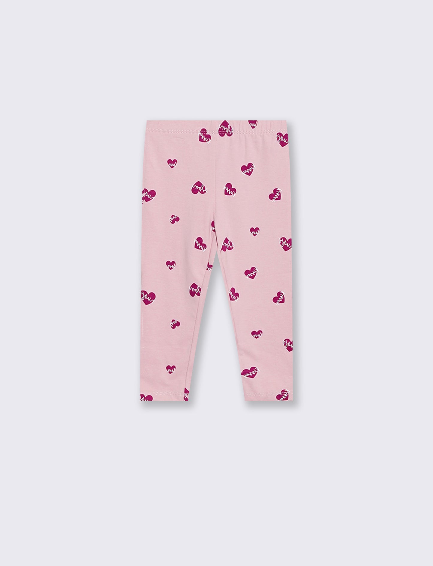 Leggings in jersey con stampa all over - Rosa