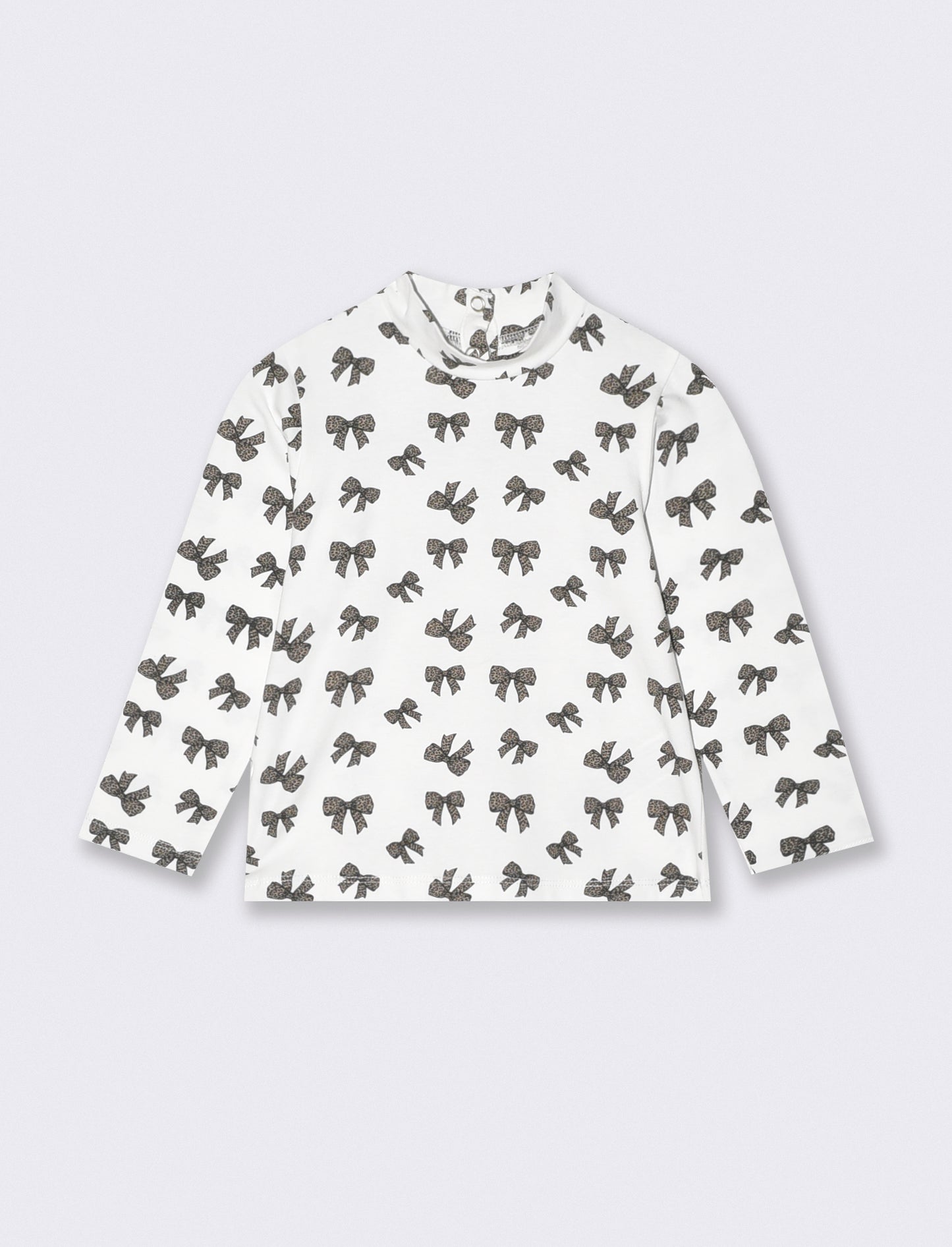 Maglietta basica con stampa all over - Bianco latte