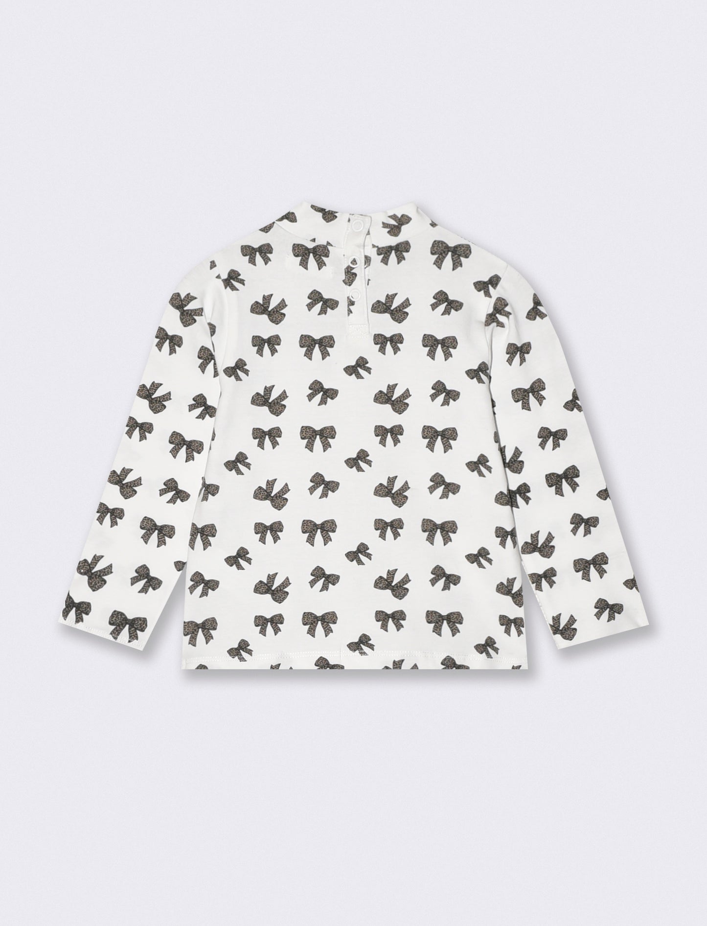 Maglietta basica con stampa all over - Bianco latte