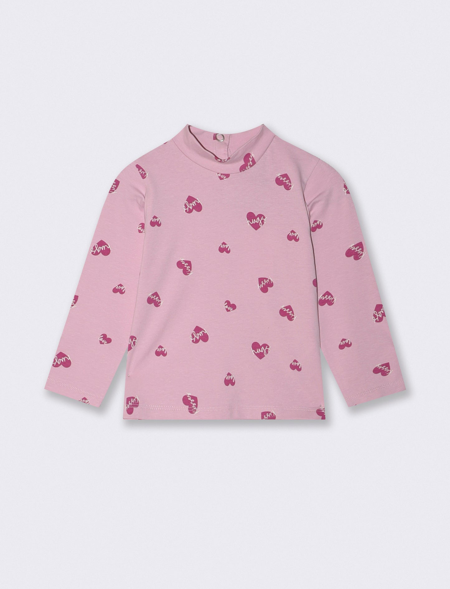 Basic T-shirt with all-over print - Pink