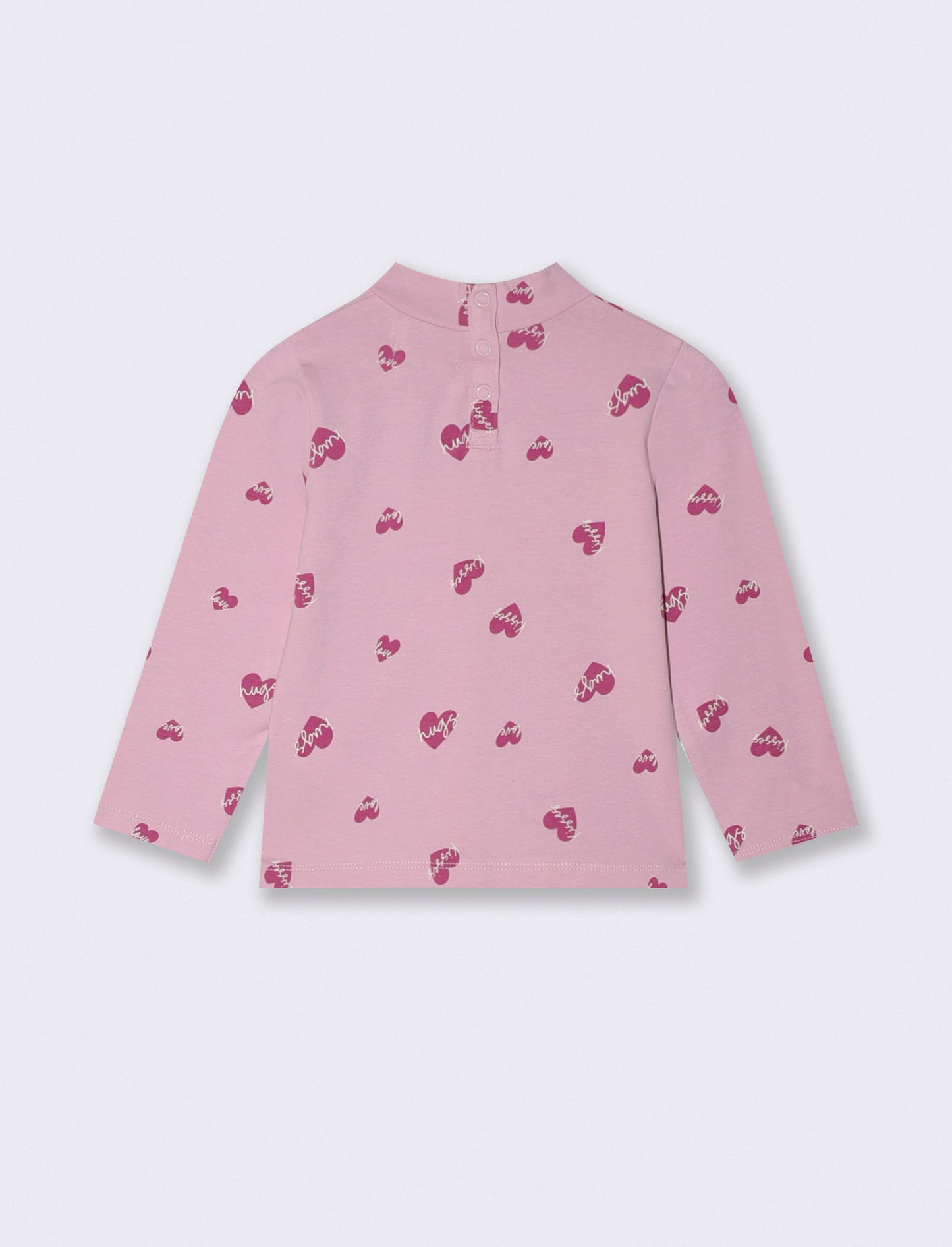 Basic T-shirt with all-over print - Pink