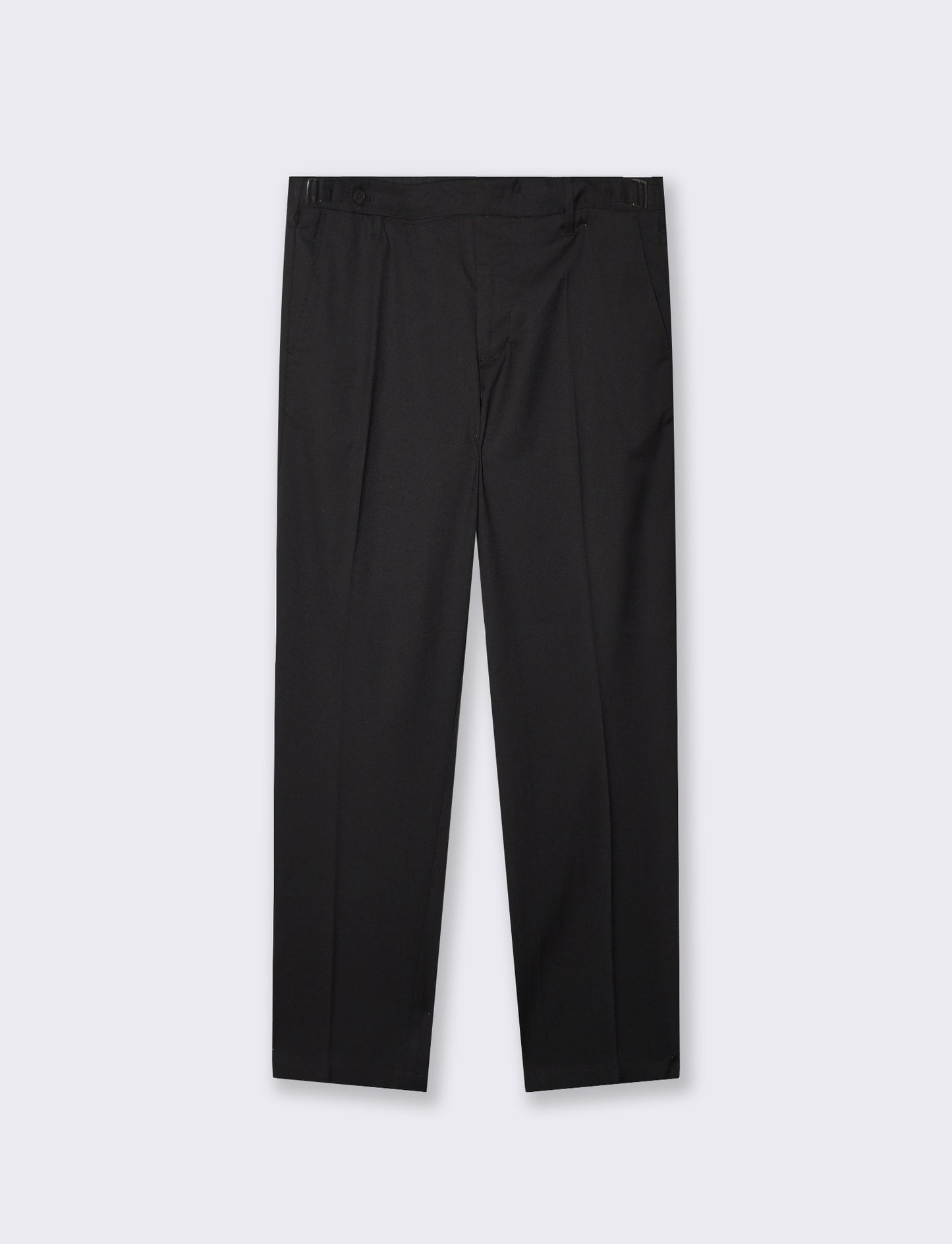 Pantaloni Chino Formali con Fibbia Laterale - Nero