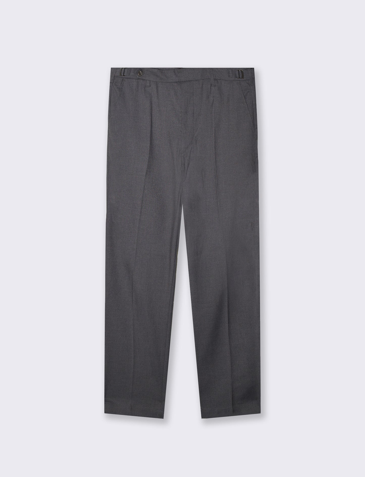 Pantaloni Chino Formali con Fibbia Laterale - Antracite melange
