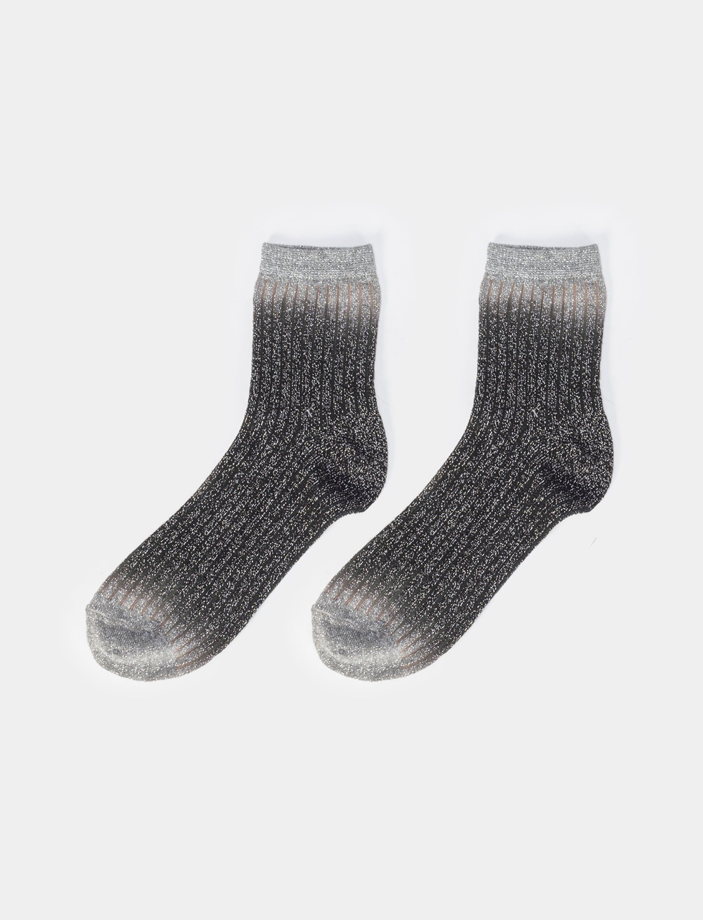 Women's Lurex Ombre Gradient Socks - Black