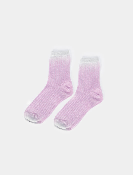 Women's Lurex Ombre Gradient Socks - Pink