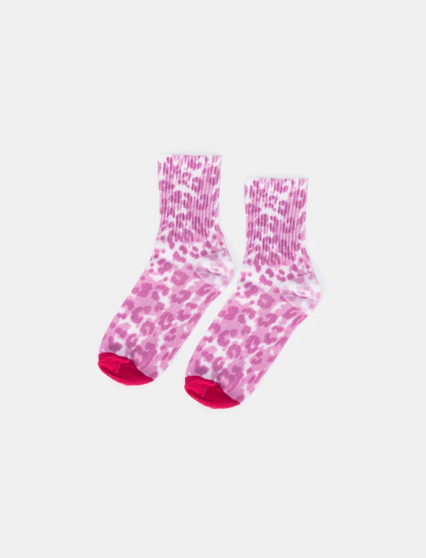 Women's Heart Print Sock Bi-Pack - Fuxia