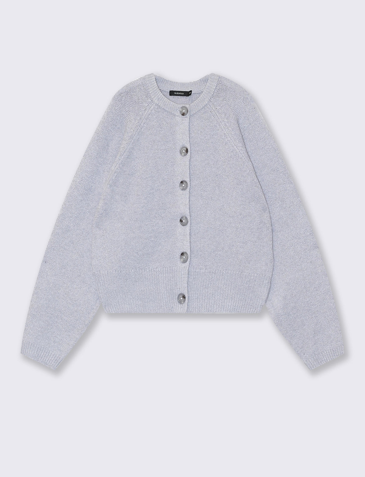 Cardigan girocollo manica a raglan - Azzurro cielo