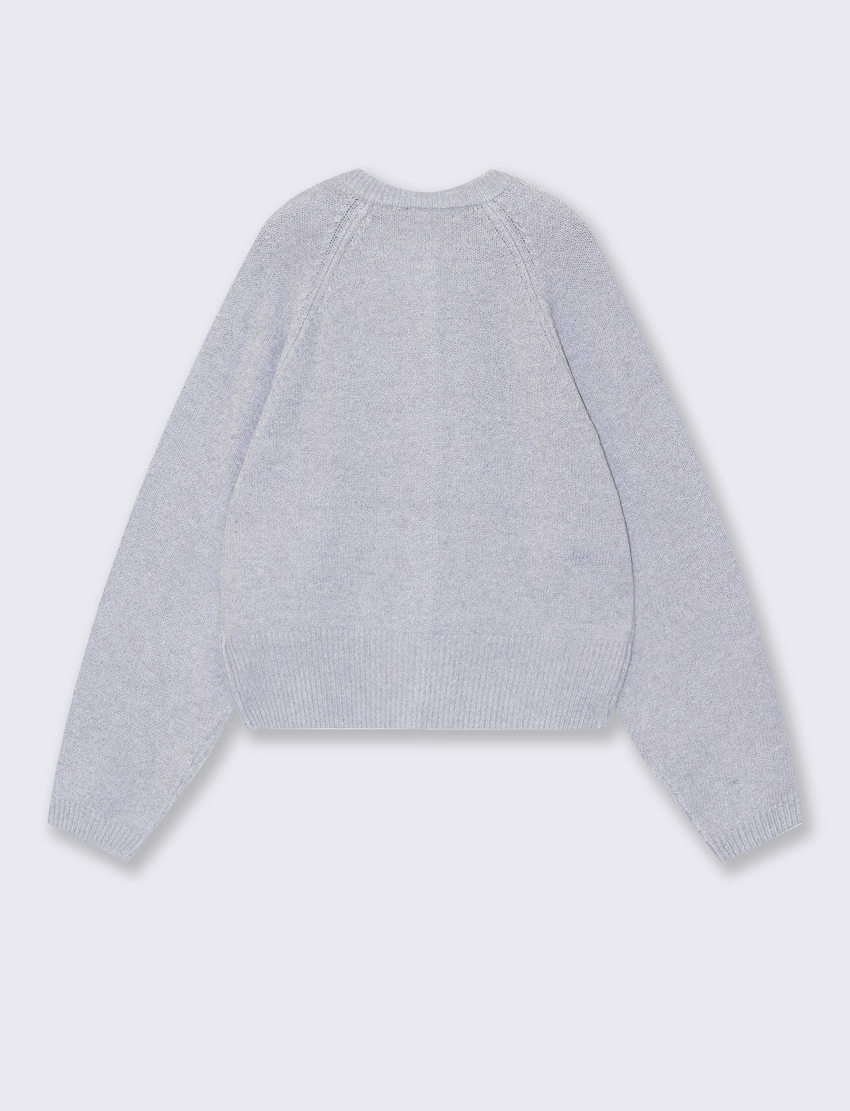 Cardigan girocollo manica a raglan - Azzurro cielo