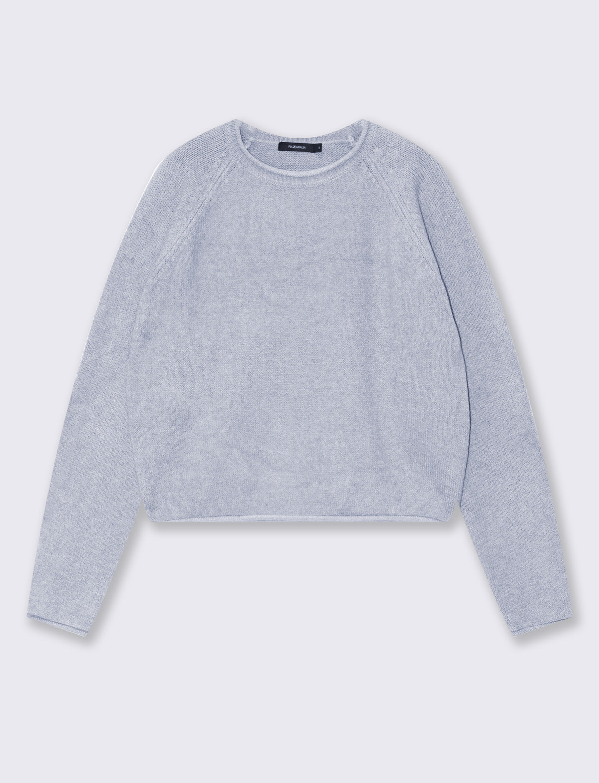 Pullover girocollo con manica raglan - Azzurro cielo