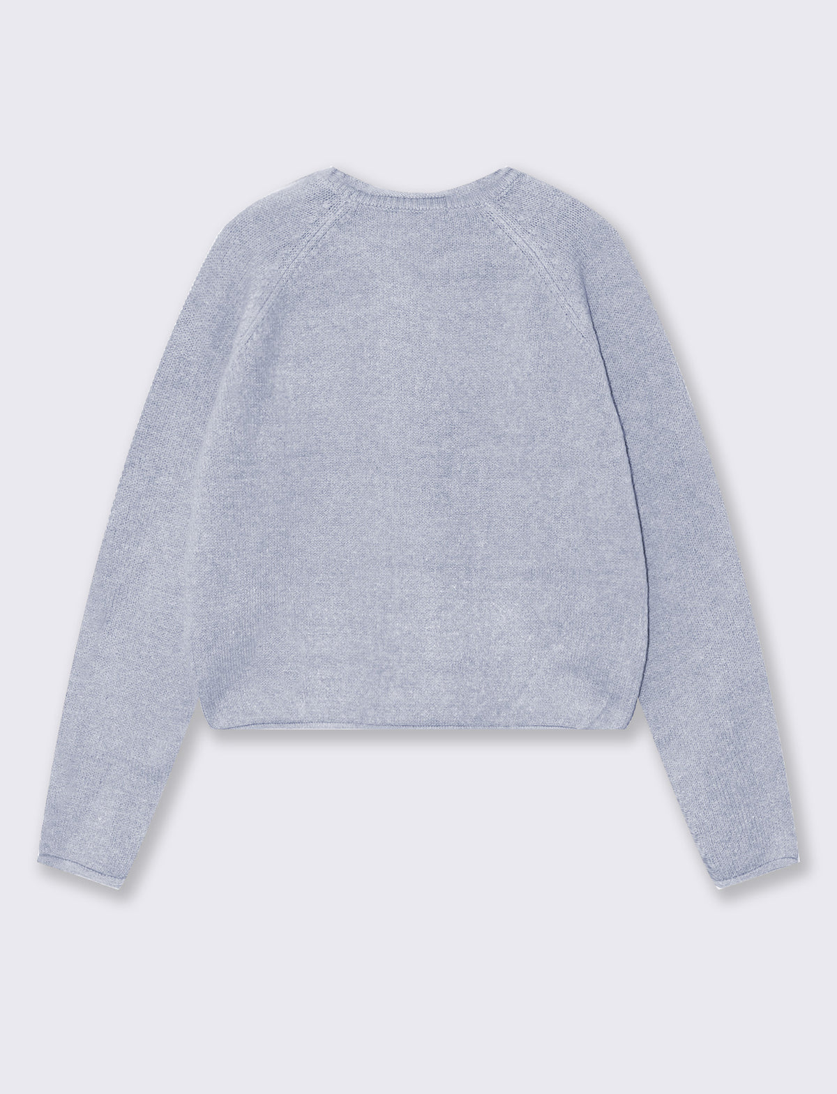Pullover girocollo con manica raglan - Azzurro cielo