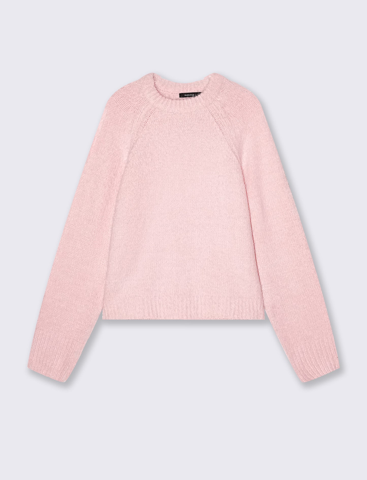 Velvet crew neck pullover - Pink