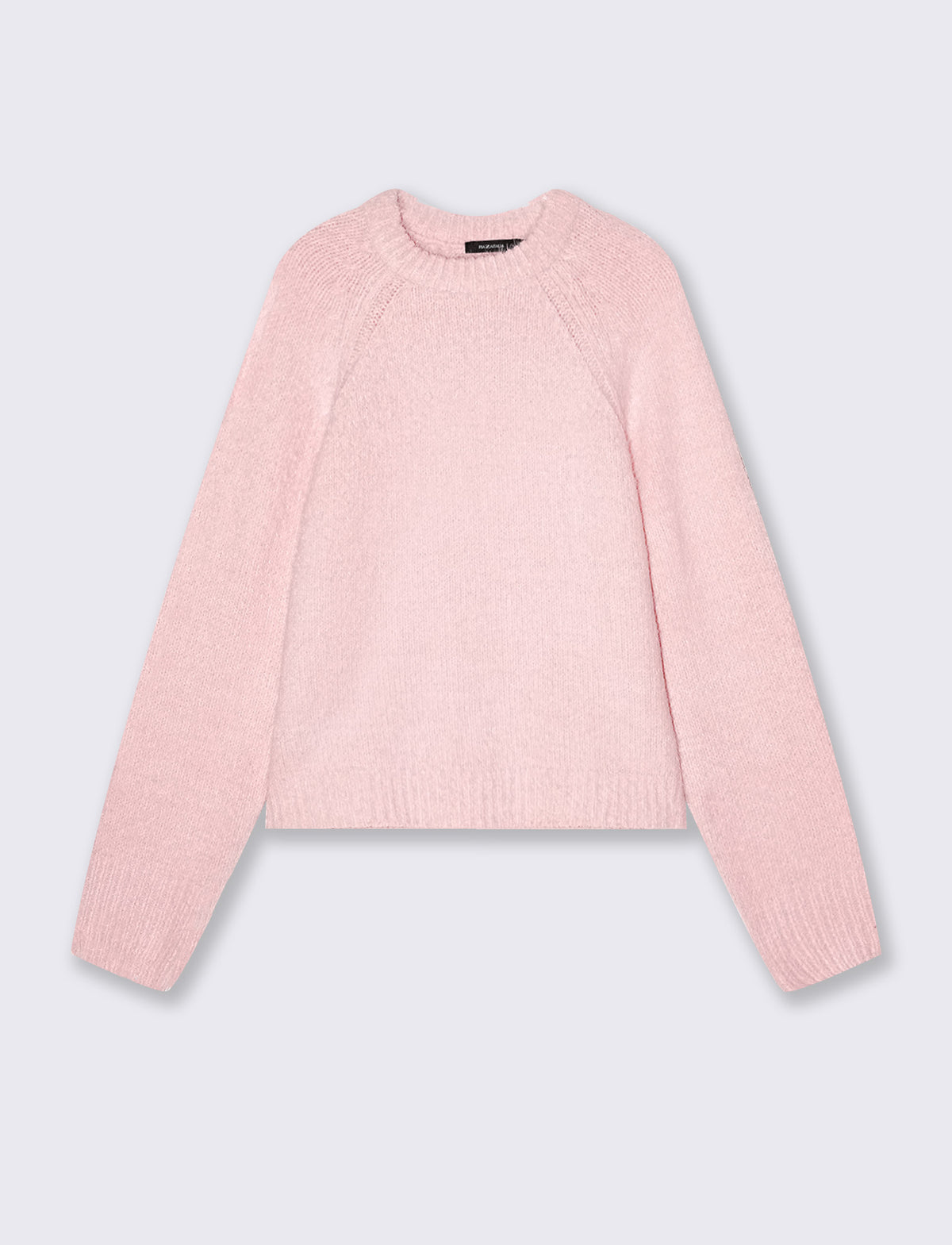 Pullover girocollo in ciniglia opaca - Rosa chiaro