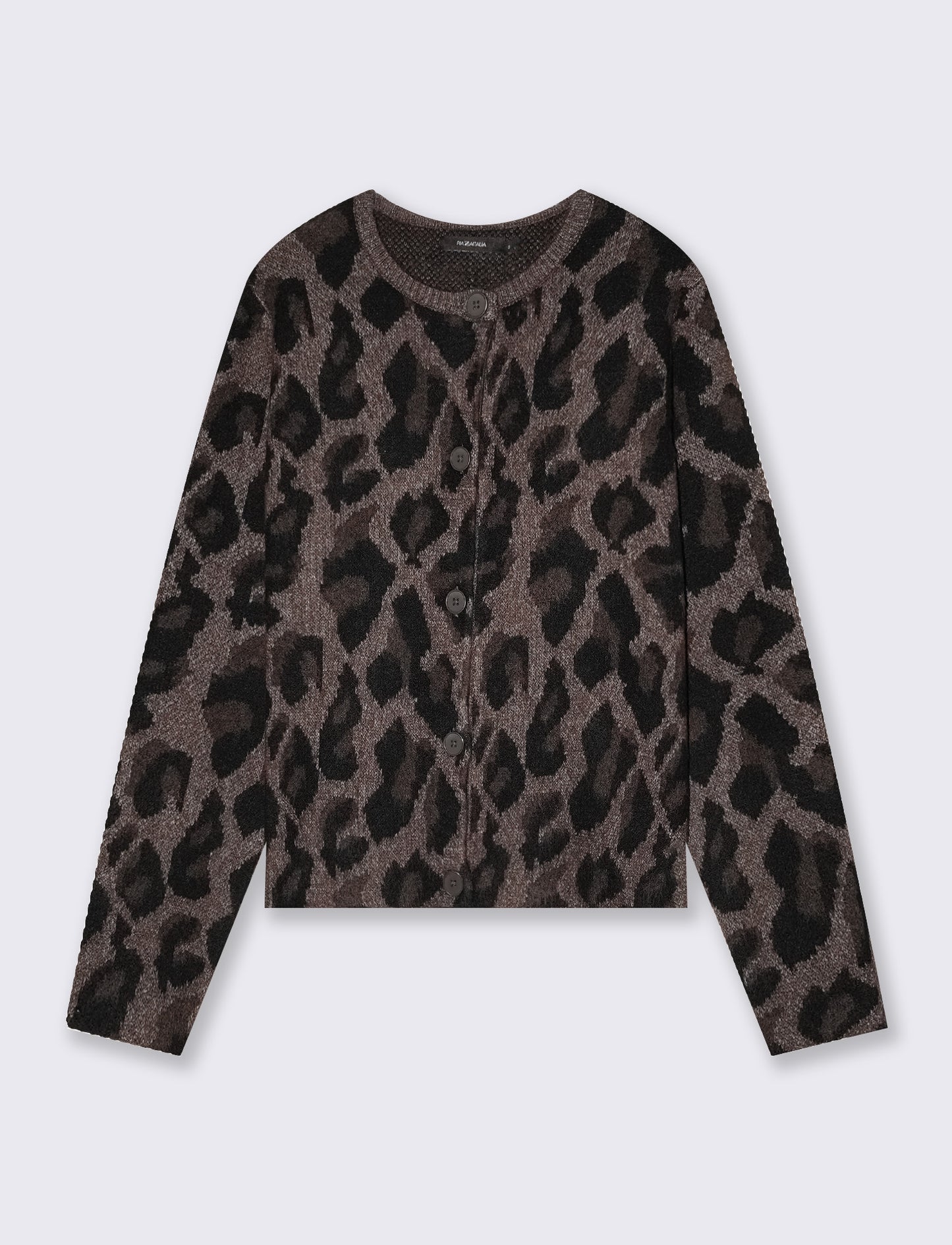 Animal print jacquard cardigan - 