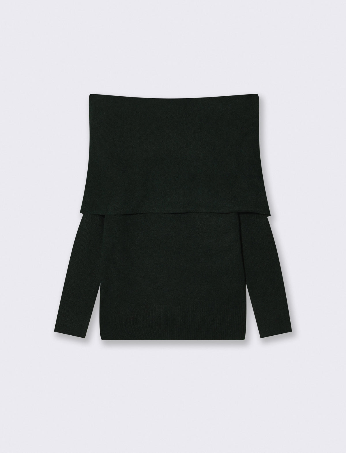 Pullover con scollo a barca elegante - Verde bosco