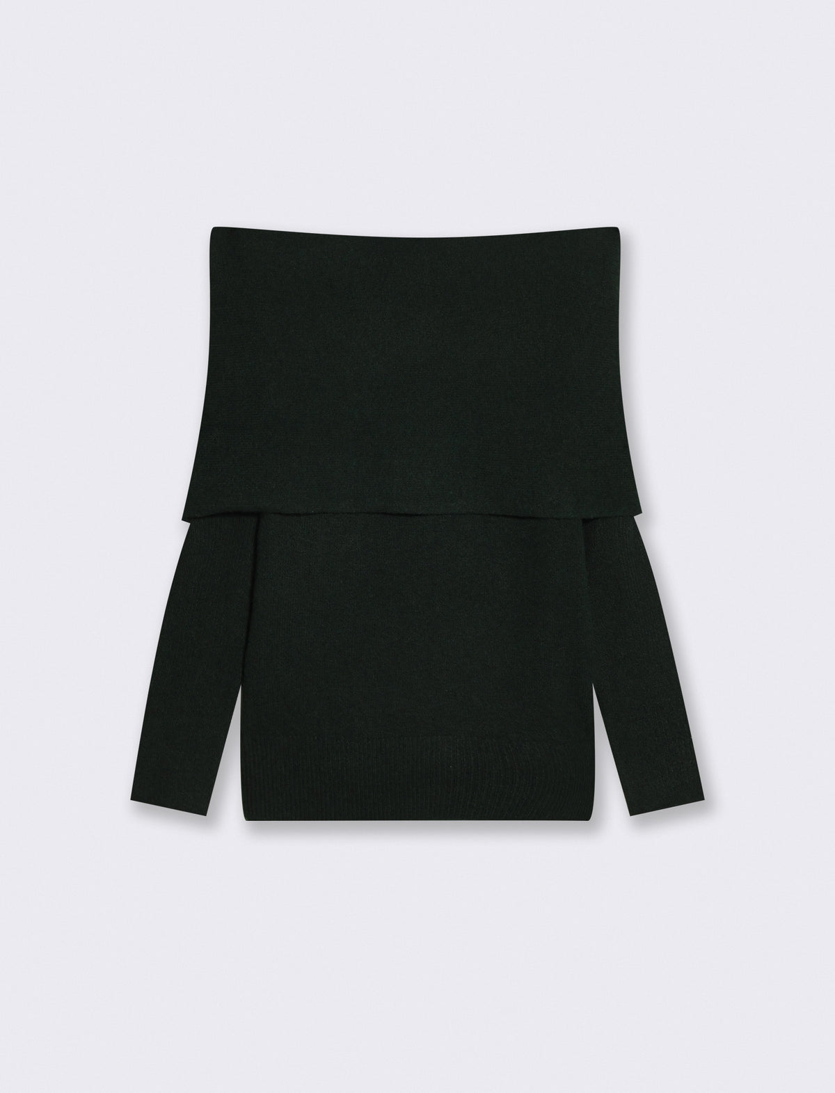 Pullover con scollo a barca elegante - Verde bosco