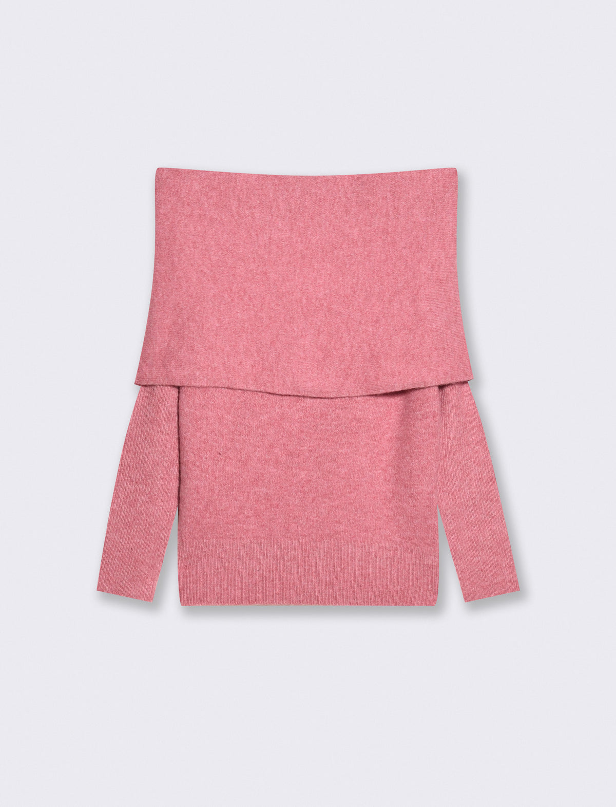 Elegant boat neck pullover - Pink