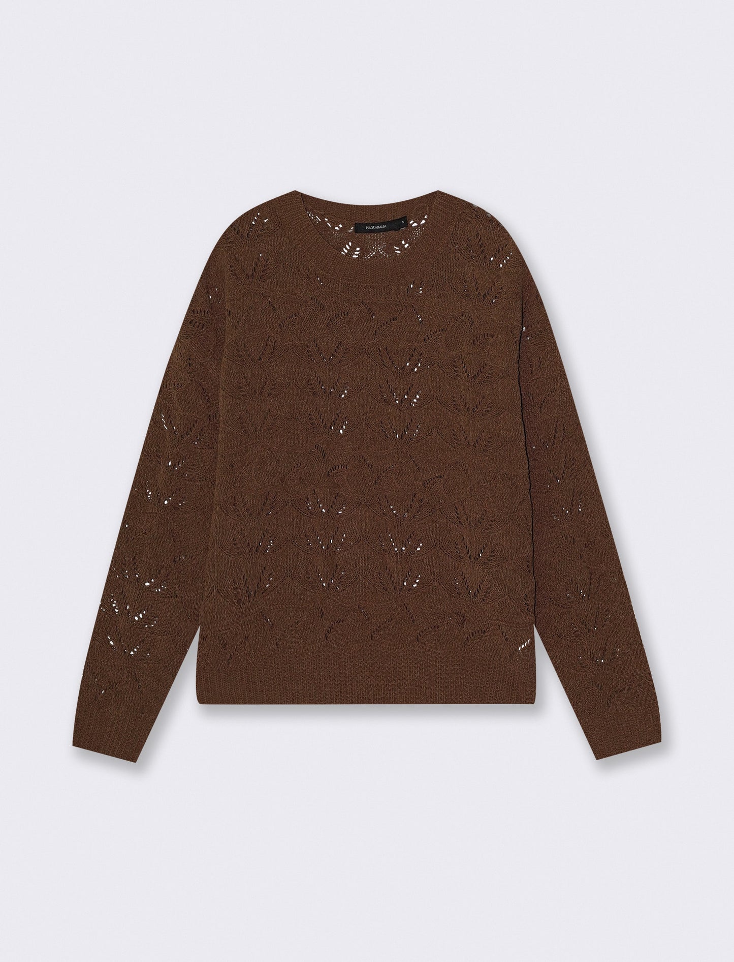 Matte velour crew neck pullover - Grey