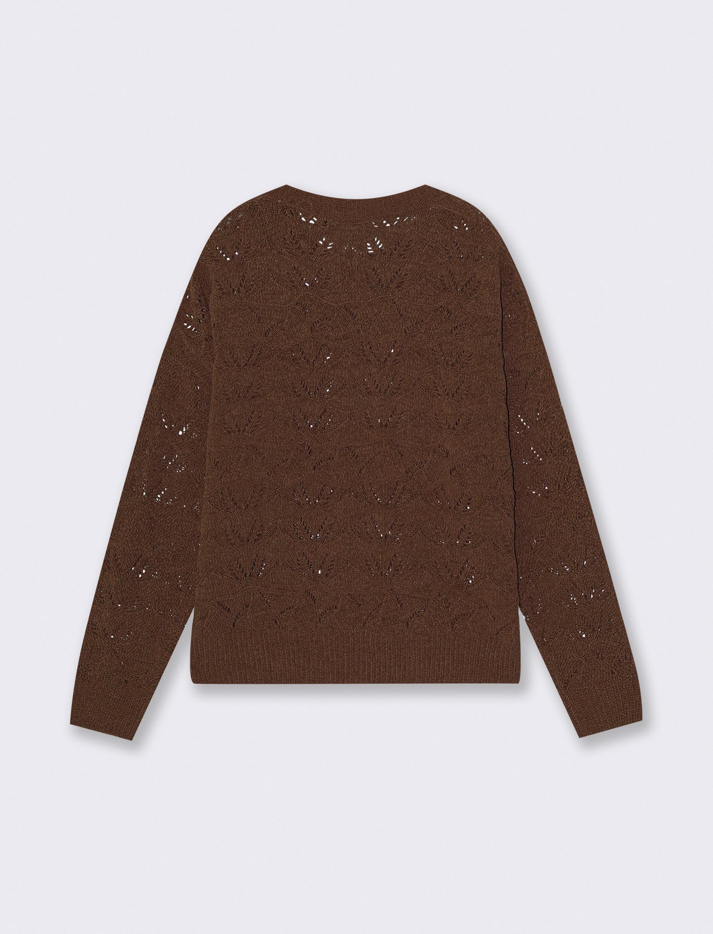Matte velour crew neck pullover - Grey