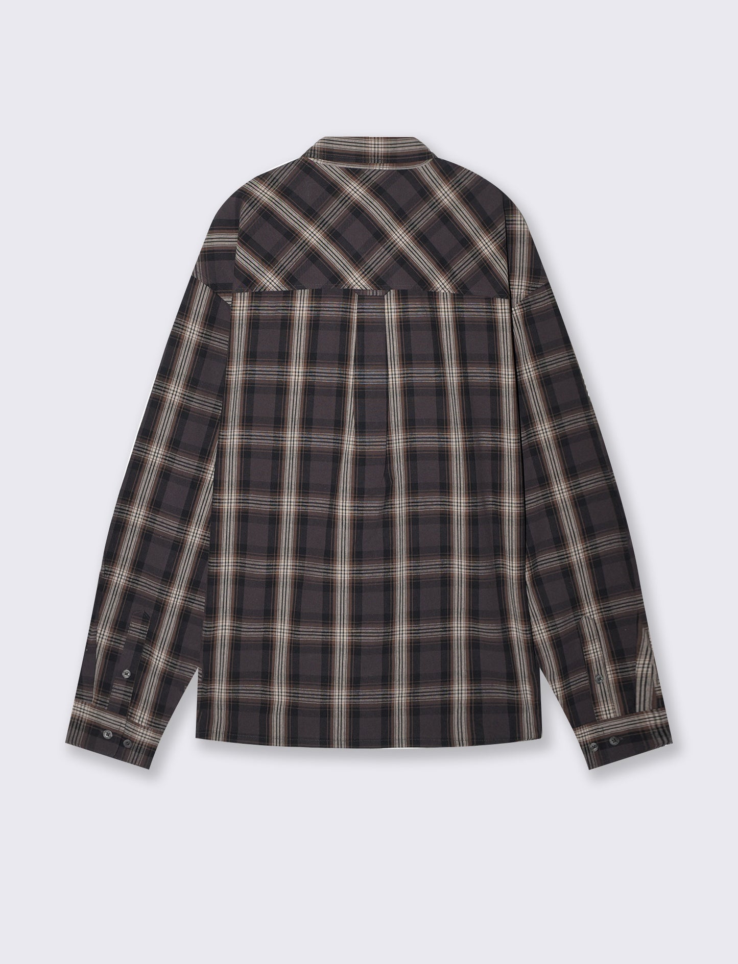 Camicia a Quadri Relaxed Fit in Cotone - Moro