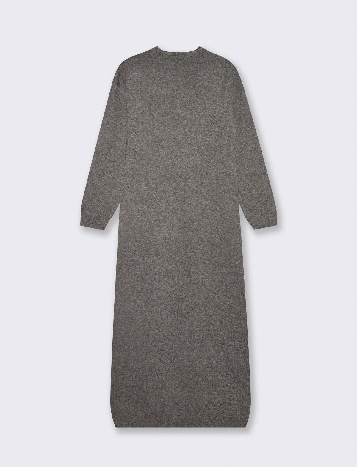 Vestito lungo in maglia con maniche 3/4 - Grigio scuro
