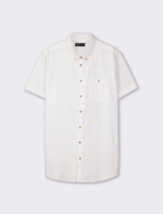 Camicia basic oxford regular fit - Bianco