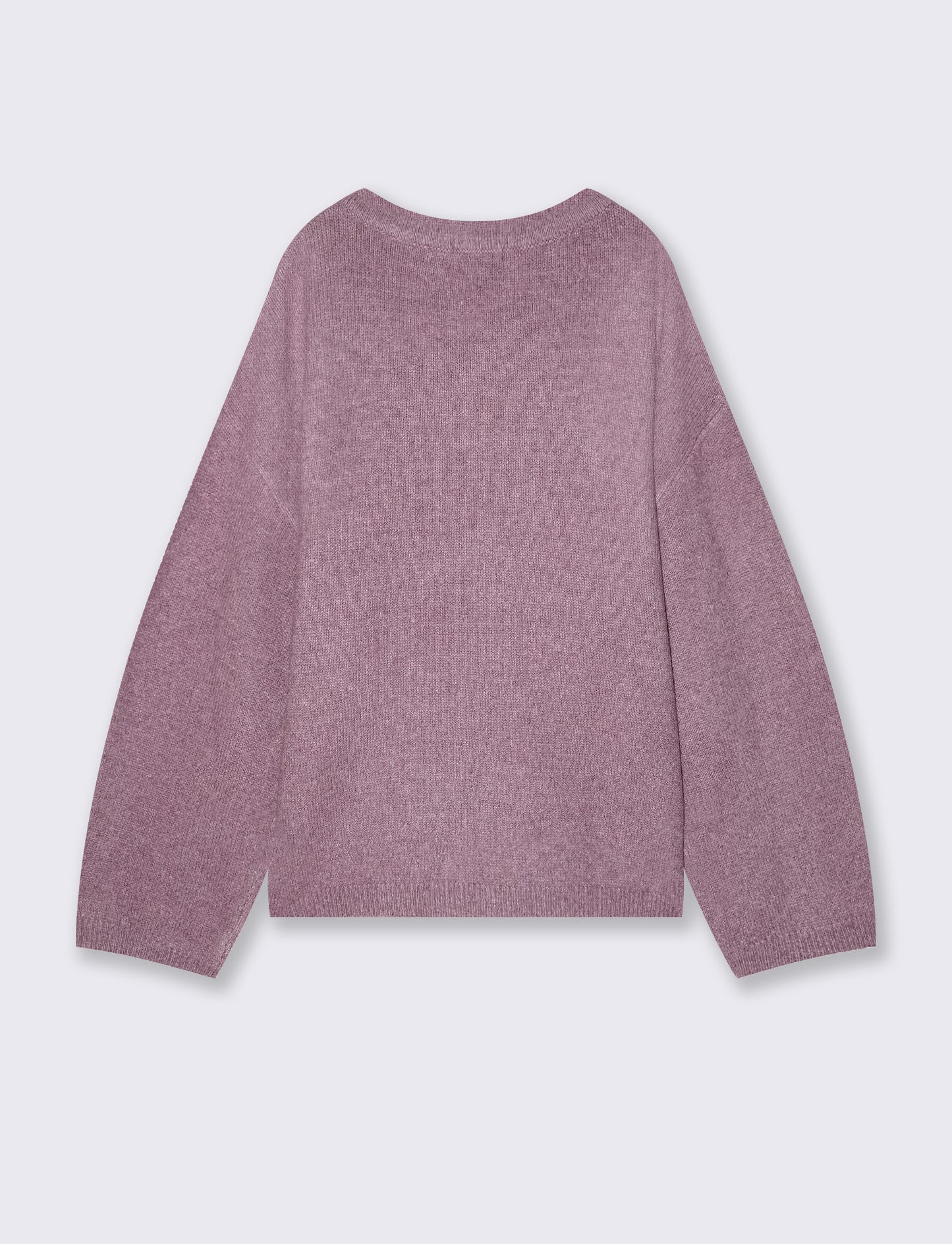 Sweater with neckline and jewel detail - Purple