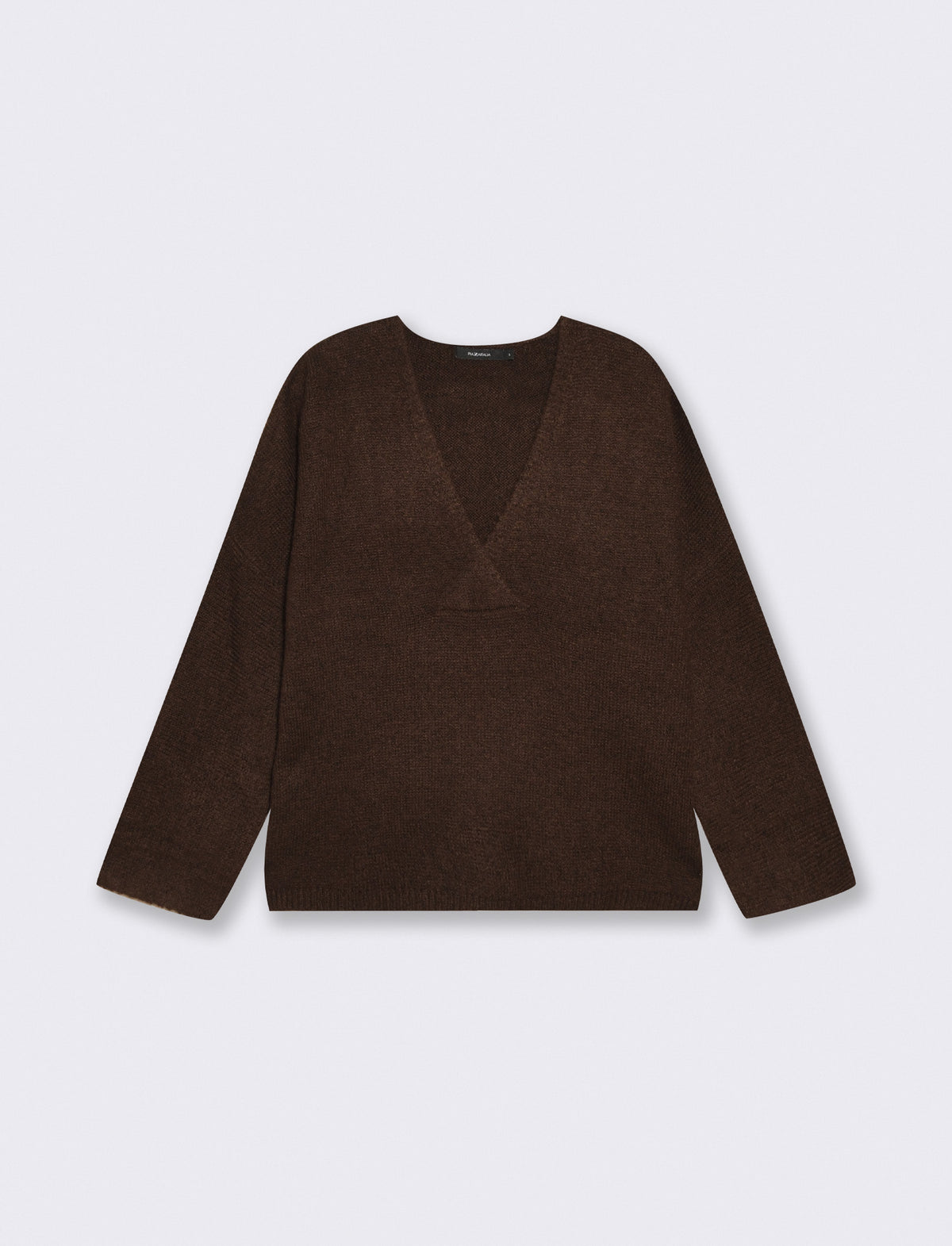 Elegant V-neck sweater - Brown