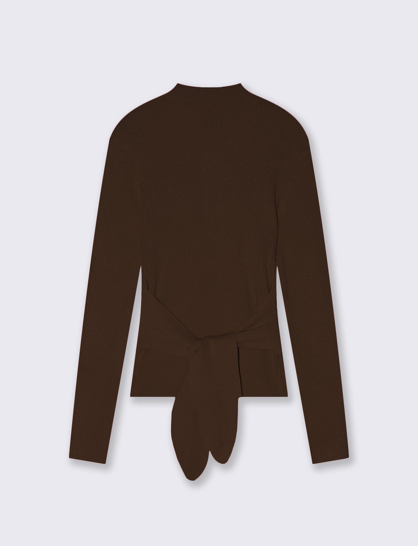 Maglia con nodo - Marrone cioccolato