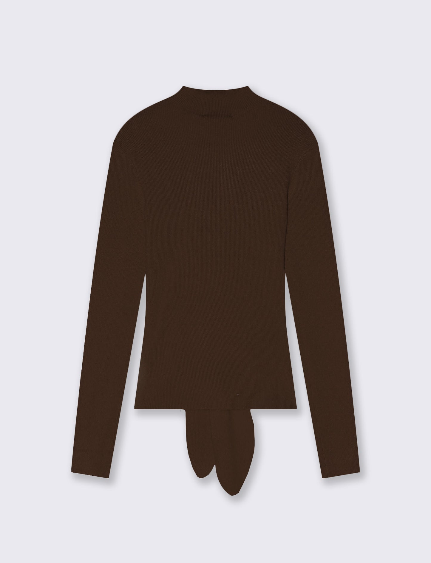 Maglia con nodo - Marrone cioccolato